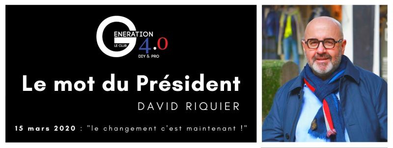 David Riquier - Bandeau Le mot du Président